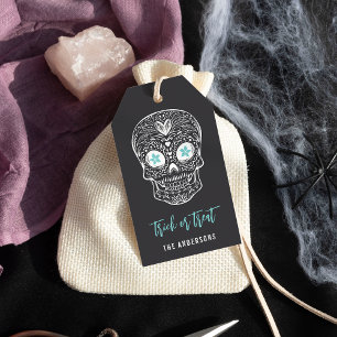 Calavera Skull Personalised Halloween Gift Tags