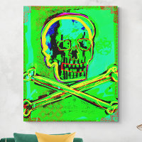 Calavera Skull pGeek NFT Art Green Red