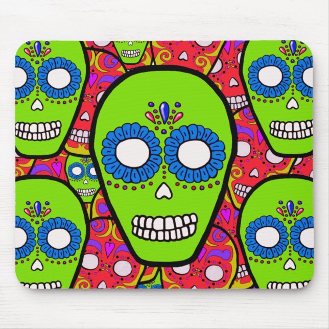 Calaveras Sugar Skulls Mouse Pad (Front)