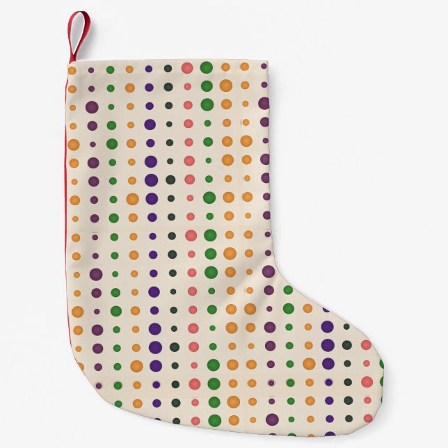 Calcetín de navidad con puntos. small christmas stocking (Front)