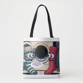 calcetines asustados tote bag