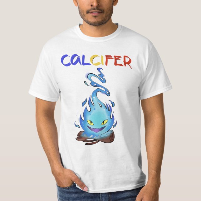 Calcifer fire blue T-Shirt (Front)