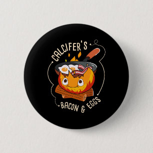 Calcifers Bacon And Egg I Camping Cooking I Bacon 6 Cm Round Badge