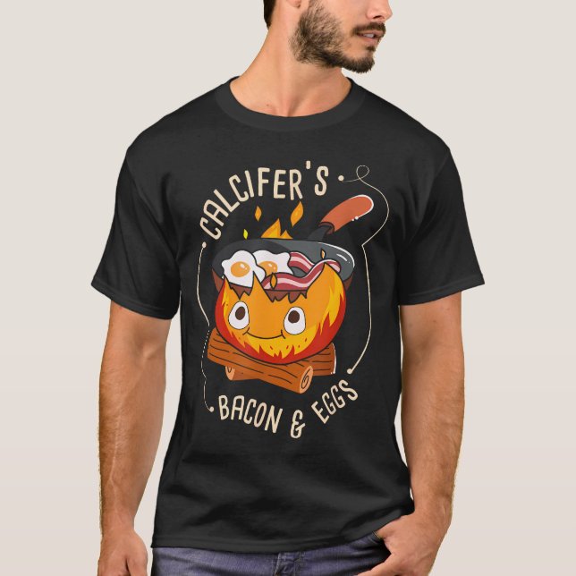 Calcifers Bacon And Egg I Camping Cooking I T-Shirt (Front)