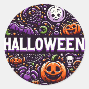 Calcomanía Halloween Classic Round Sticker