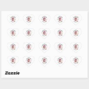 Calcomania, Heart shape with motivational phrase Sticker