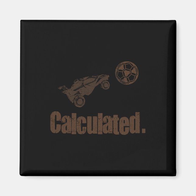 Calculated Vintage Retro Rocket Soccer Rc Car  Magnet (Front)