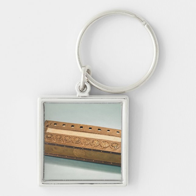 Calculating machine invented by Blaise Pascal Key Ring (Front)