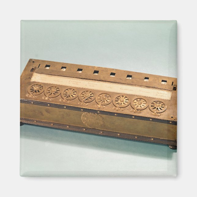 Calculating machine invented by Blaise Pascal Magnet (Front)