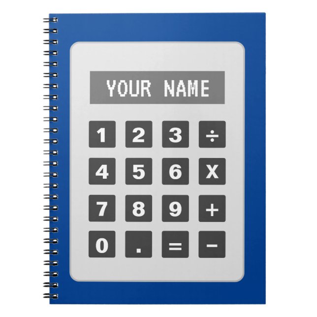 Calculating machine spiral notebook with lines (Front)