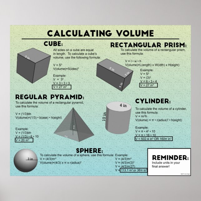 Calculating Volume Poster (Front)