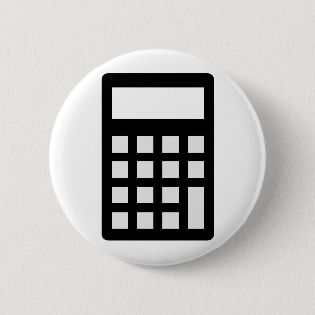 Calculator 6 Cm Round Badge (Front)