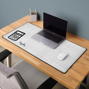 Calculator Accountant Heart Desk Mat
