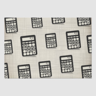 Calculator Accountant Heart Golden Tissue Paper