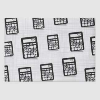 Calculator Accountant Heart Grey Tissue Paper
