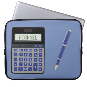 Calculator and Pen graphic Laptop Sleeve