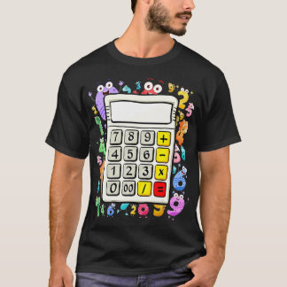 Calculator Costume Idea For Kids  Maths Day Dinosa T-Shirt