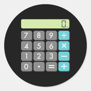 Calculator Halloween Costume Math Geek Cool Scary  Classic Round Sticker