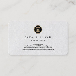Calculator Icon Bookkeeper Premium BusinessCard Business Card