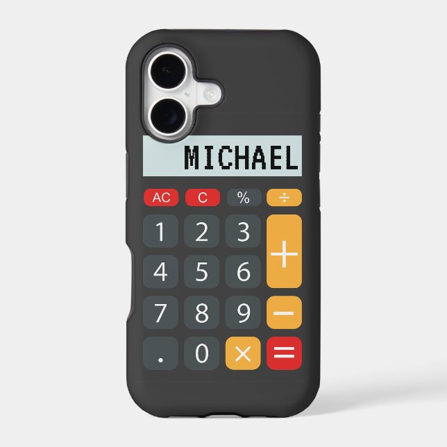 Calculator Math Personalised Name (Back)