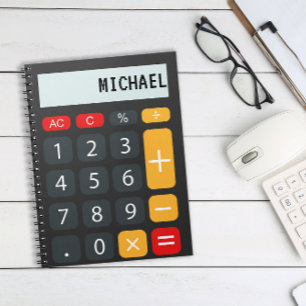 Calculator Personalised Name Notebook