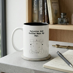 Calculus & Coffee Lover Math Teacher Daily Ritual Two-Tone Coffee Mug