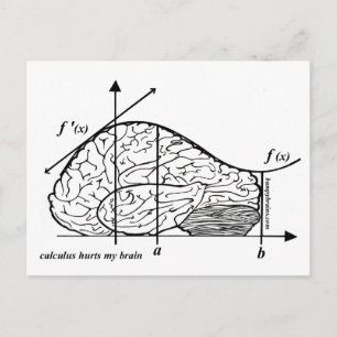Calculus Hurts my Brain Postcard