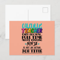 Calculus Teacher Only Because Full Time Multi Task
