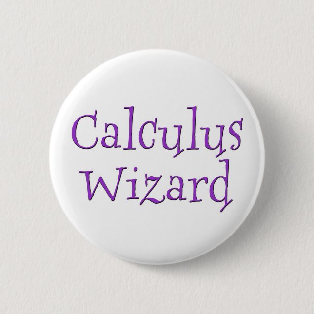 Calculus Wizard 6 Cm Round Badge (Front)