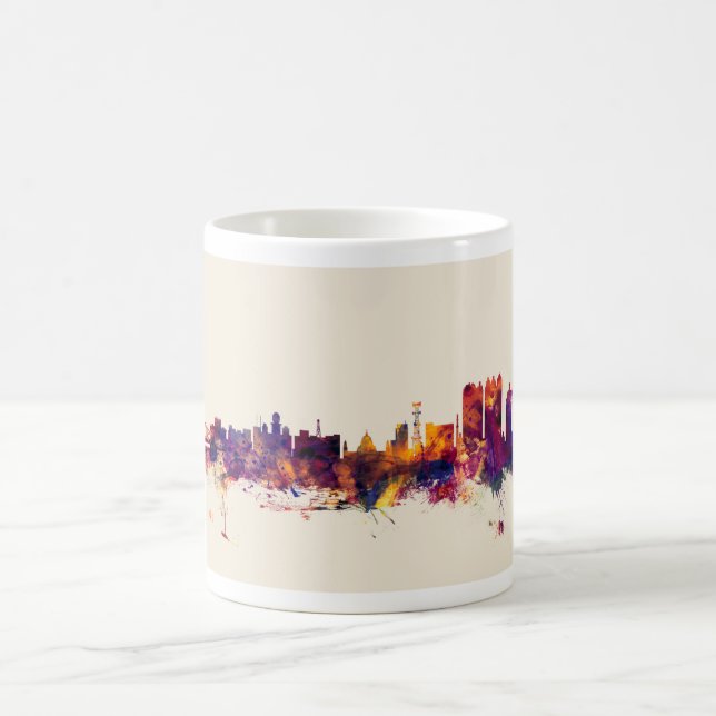 Calcutta Kolkata India Skyline Coffee Mug (Center)