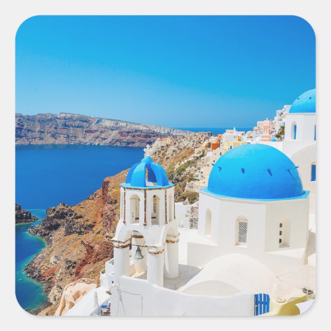 Caldera Santorini Island Greece Stickers (Front)