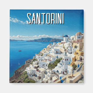 Caldera View Santorini Greece Cyclades Travel Magnet