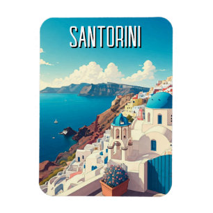 Caldera View Santorini Greece Cyclades Travel Magnet