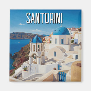Caldera View Santorini Greece Cyclades Travel Magnet
