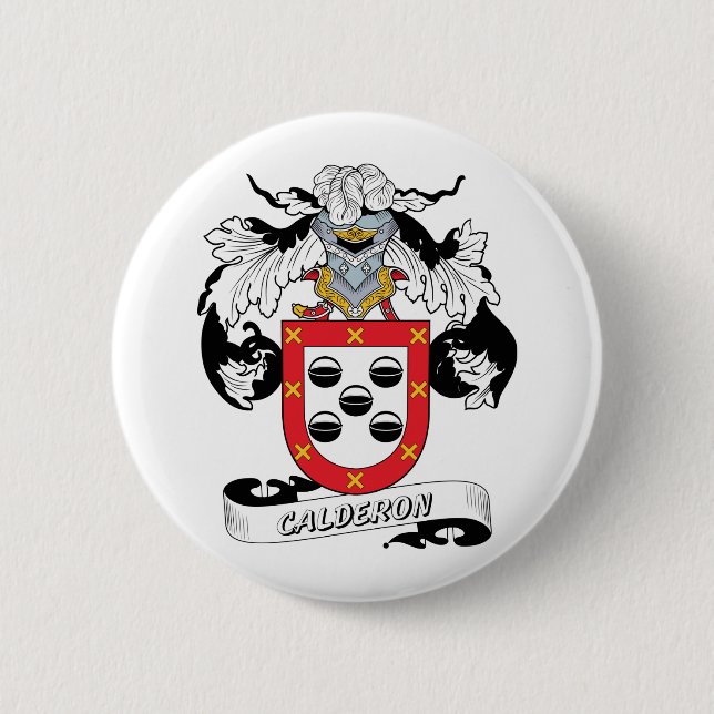 Calderon Family Crest 6 Cm Round Badge (Front)