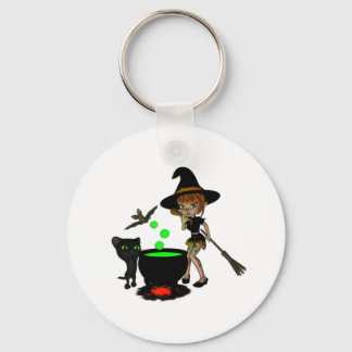 Caldron Witch Key Ring