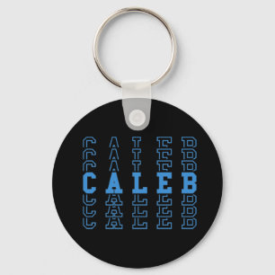 Caleb Blue Custom Boy Name Button Keychain