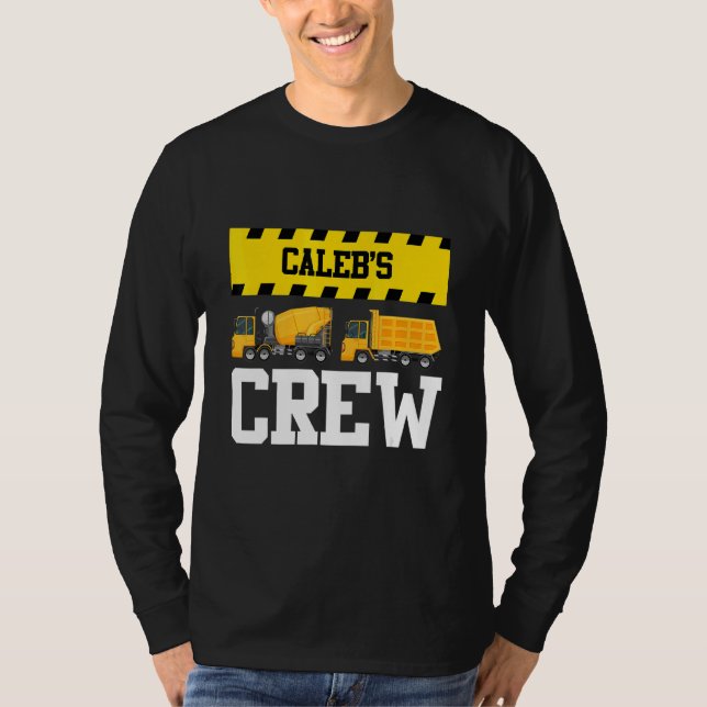 Caleb Construction Crew Custom Dumptruck Dump Truc T-Shirt (Front)