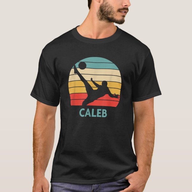 Caleb Name Gift Personalised Soccer T-Shirt (Front)