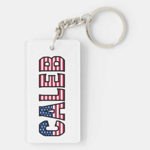 Caleb Name Vorname USA Flagge Anhänger Schlüssel Key Ring
