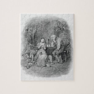 Caleb Plummer and his blind daughter, from 'Charle Jigsaw Puzzle