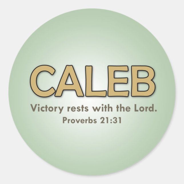 Caleb's verse sticker (Front)