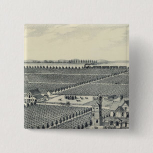 Caledonia Vineyard County, Fresno 15 Cm Square Badge