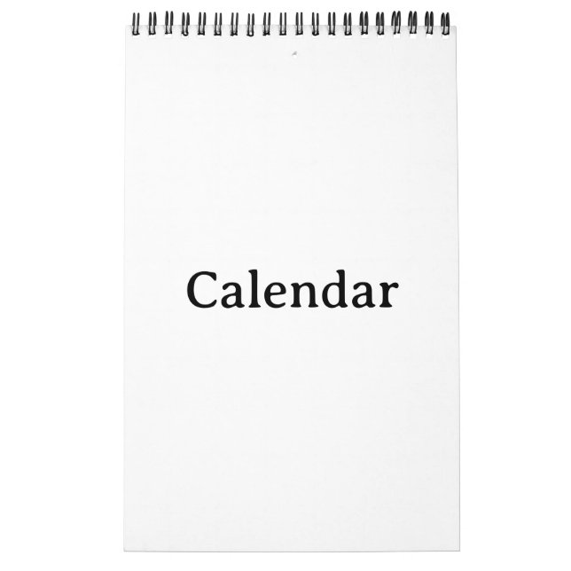 Calendar | 11" x 7" Single Page Small Black (Cover)