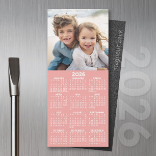 Calendar 1 Photo Collage - Can Edit Dusty Pink