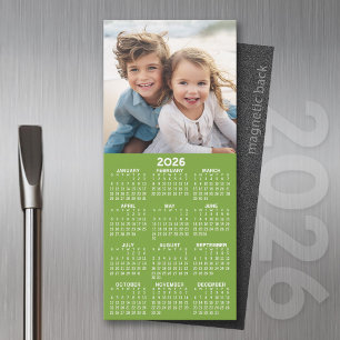 Calendar 1 Photo Collage - Can Edit Green