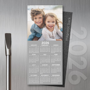 Calendar 1 Photo Collage - Can Edit Grey
