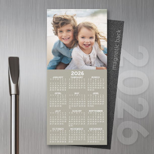 Calendar 1 Photo Collage - Can Edit Taupe