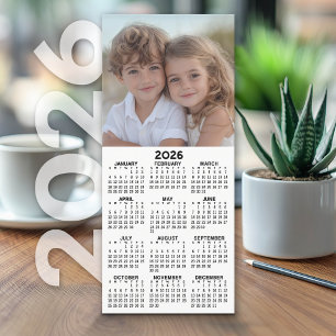 Calendar 1 Photo Collage - Can Edit White - Card