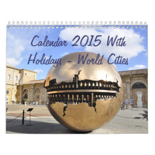 Calendar 2015 With Holidays - World Cities